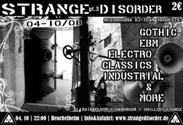 Strange Disorder pt. III - Veranstaltungen Termine - Heuchelheim