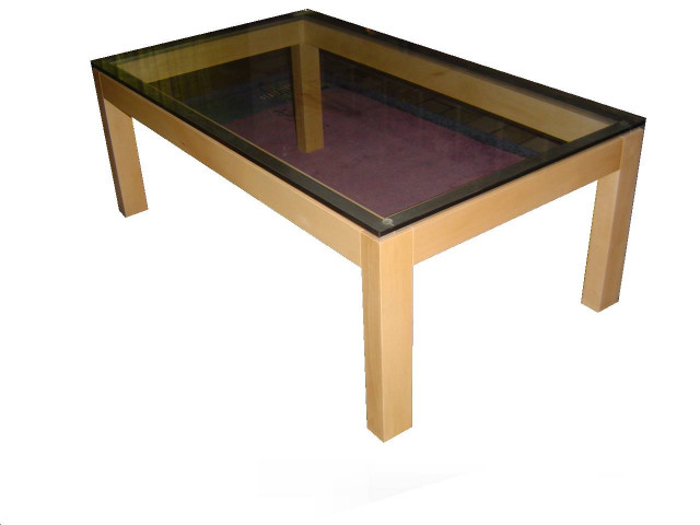 Mod. Couchtisch Buche / Glas - Moebel Haushalt - Bösingen