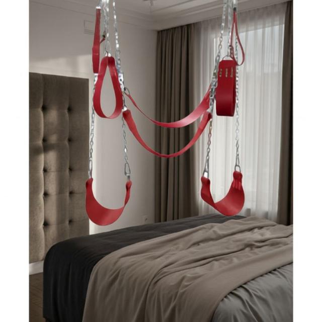 Liebesschaukel mit 4 Ketten doppeltem Leder Sitzen Feels like Heaven Beinschlauf - Wellness Gesundheit - Steinbach Hallenberg