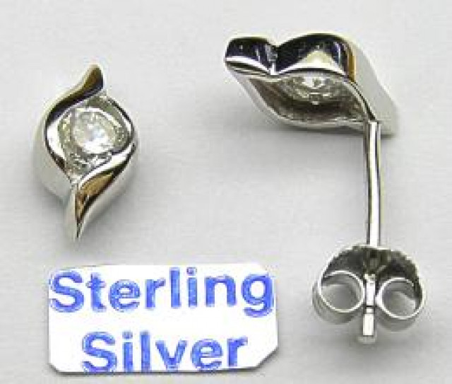 PERIS-OHRSTECKER, SILBER 925, - Kleidung Schmuck Accessoires - Lorsch