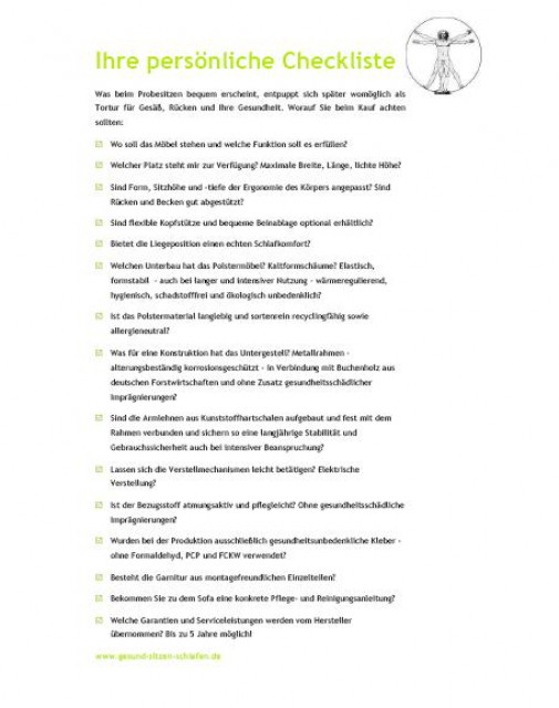 Gesund Sitzen und Schlafen - Moebel Haushalt - Großenhain
