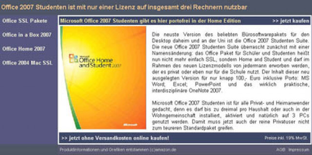 MS Office Studenten Version - Lernen Lehren Lesen - Oldbrg.