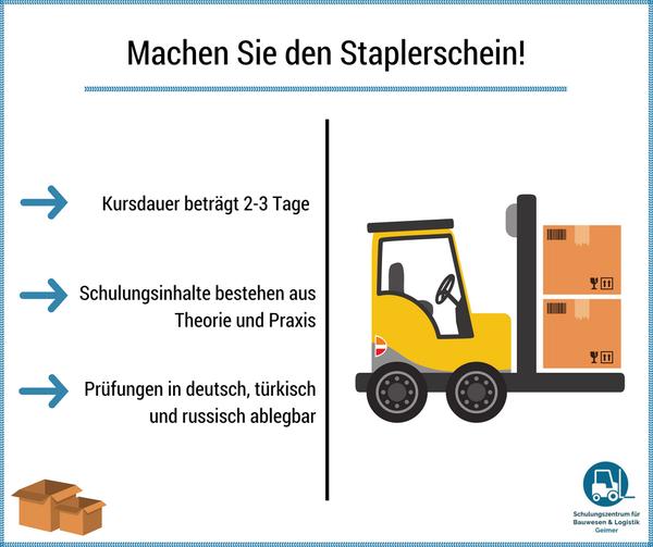 Staplerschein machen, Gabelstaplerführerschein - Dienstleistungen Business Gewerbe - Frankfurt