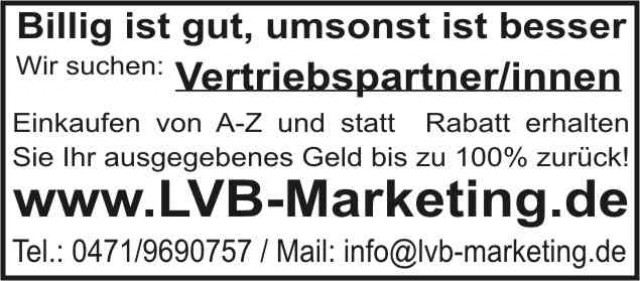 Die echte Chance für Sie! - Dienstleistungen Business Gewerbe - Bremerhaven